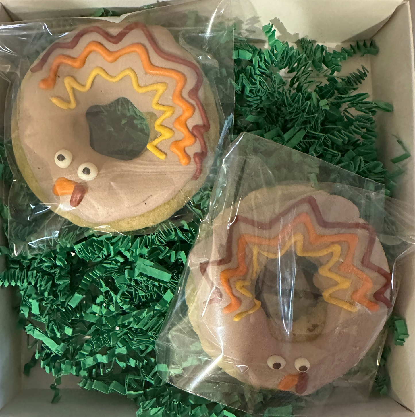 Peanut Butter Doggie Donuts -Thanksgiving Turkey Inspired