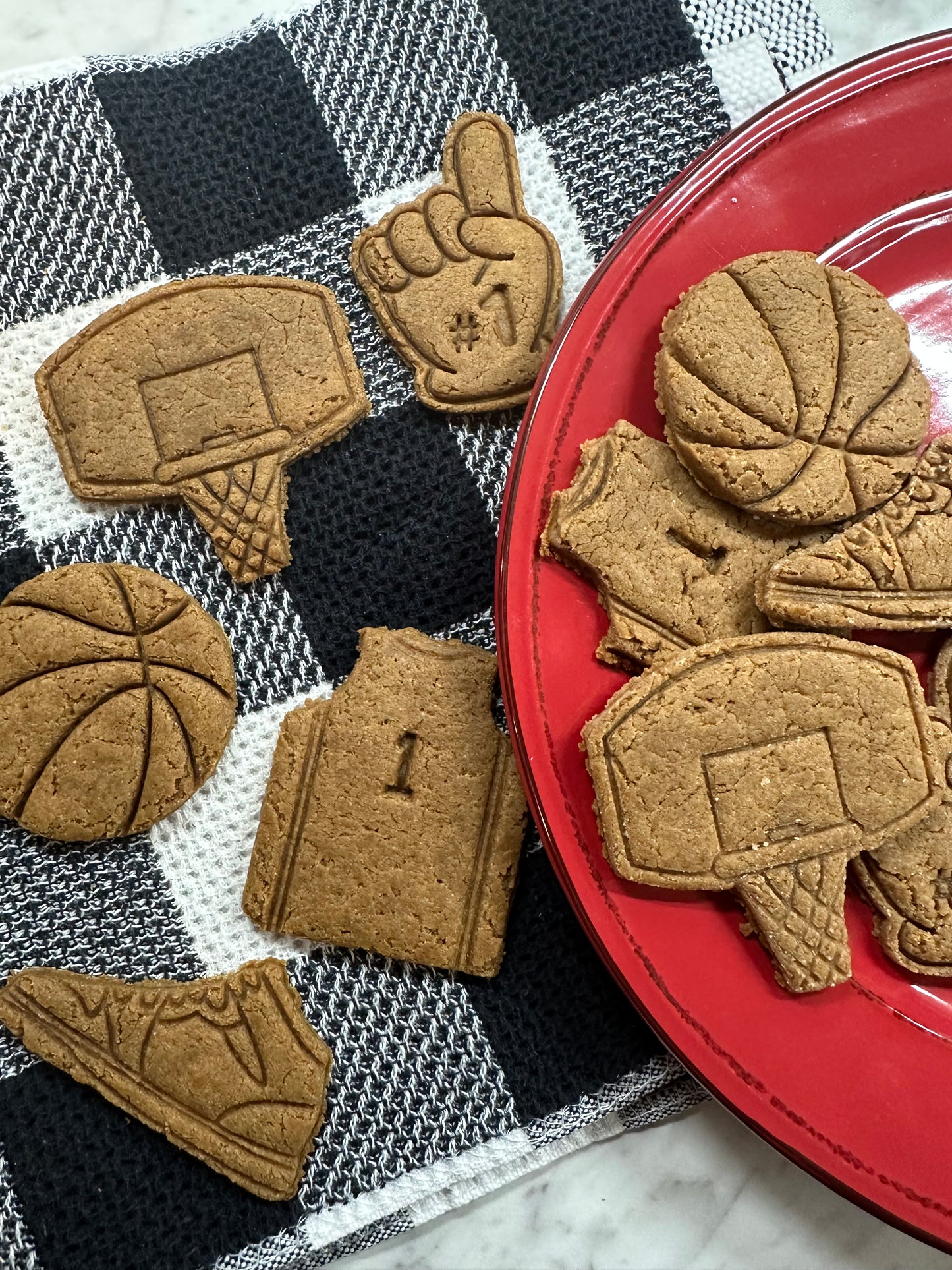 Peanut Butter Dog Treats – Basketball Themed Cookies