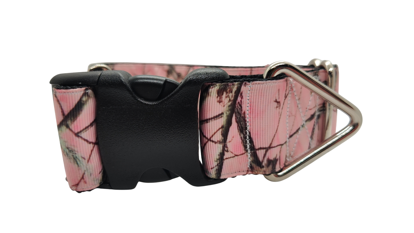 Doot's Pet - Collars For A Cause - 1.5" Wide Pink Camo Nylon Dog Collar