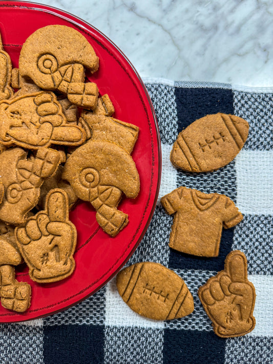 Football-Themed Peanut Butter Cookies for Dogs