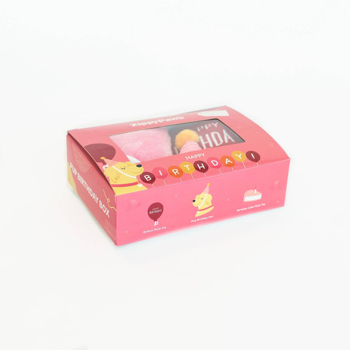 ZippyPaws Birthday Box Pink 3pc