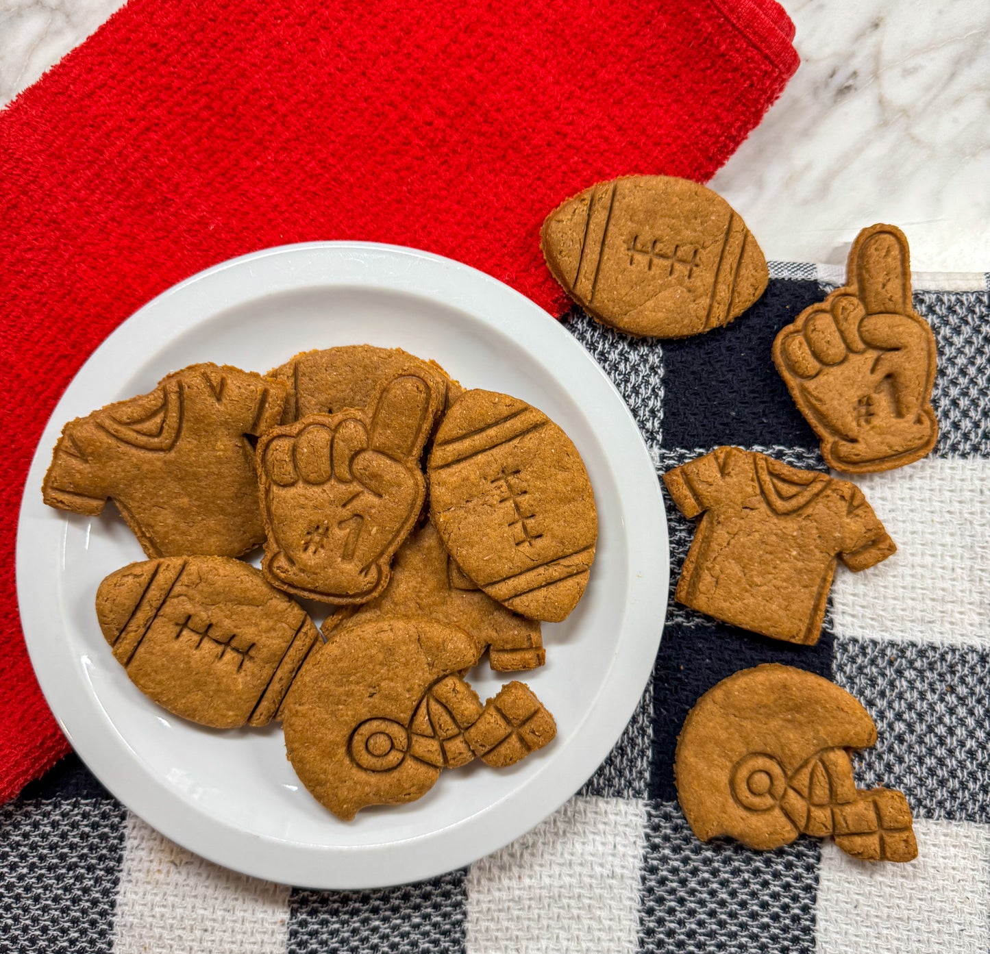 Football-Themed Peanut Butter Cookies for Dogs