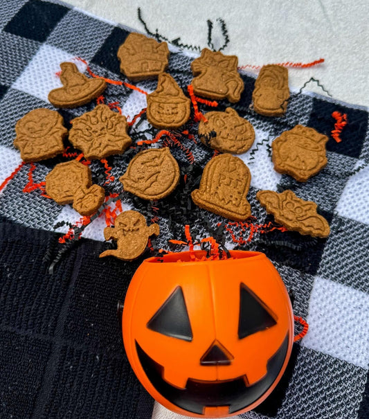 Spooktacular Stamped Peanut Butter Dog Cookies