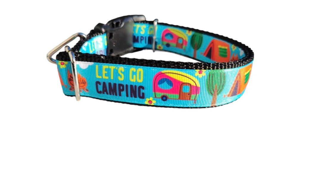 Let’s Go Camping Nylon Dog Collar