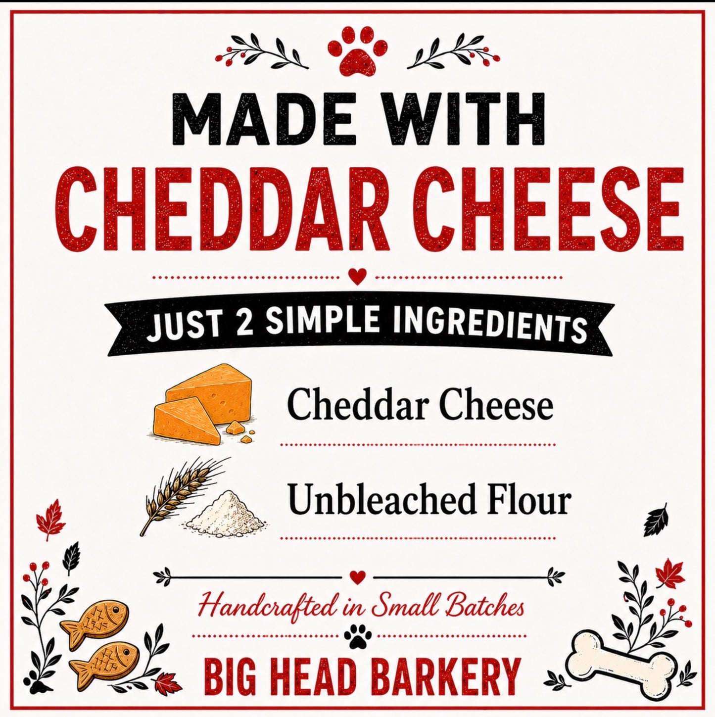 Cheddar Fish Dog Cookies