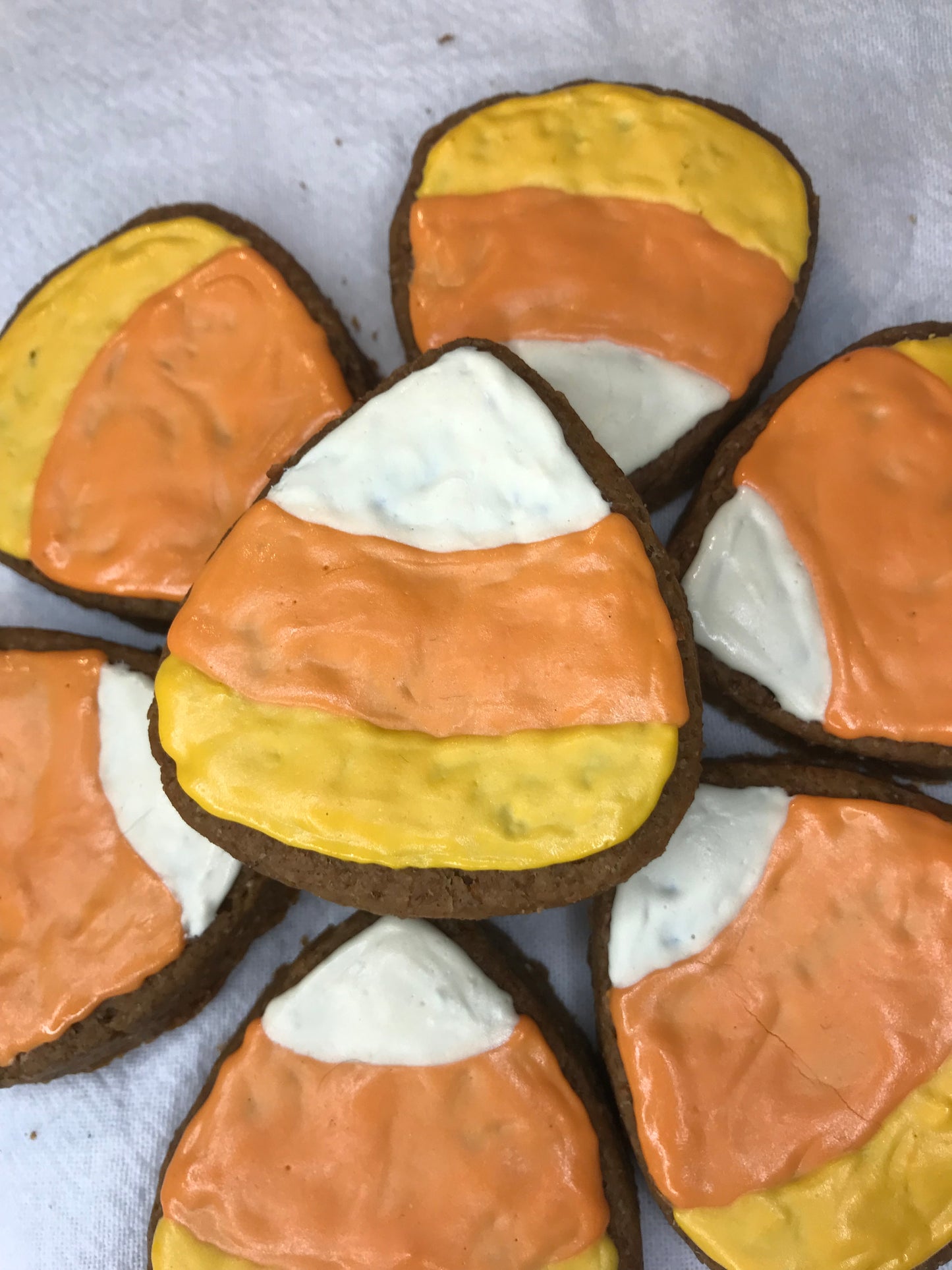 Peanut Butter Dog Treats – Candy Corn Inspired Fall Cookies