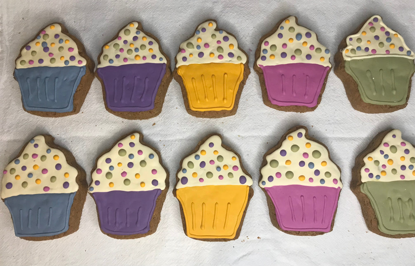 Peanut Butter Dog Treats – Festive Birthday Cupcake Cookies