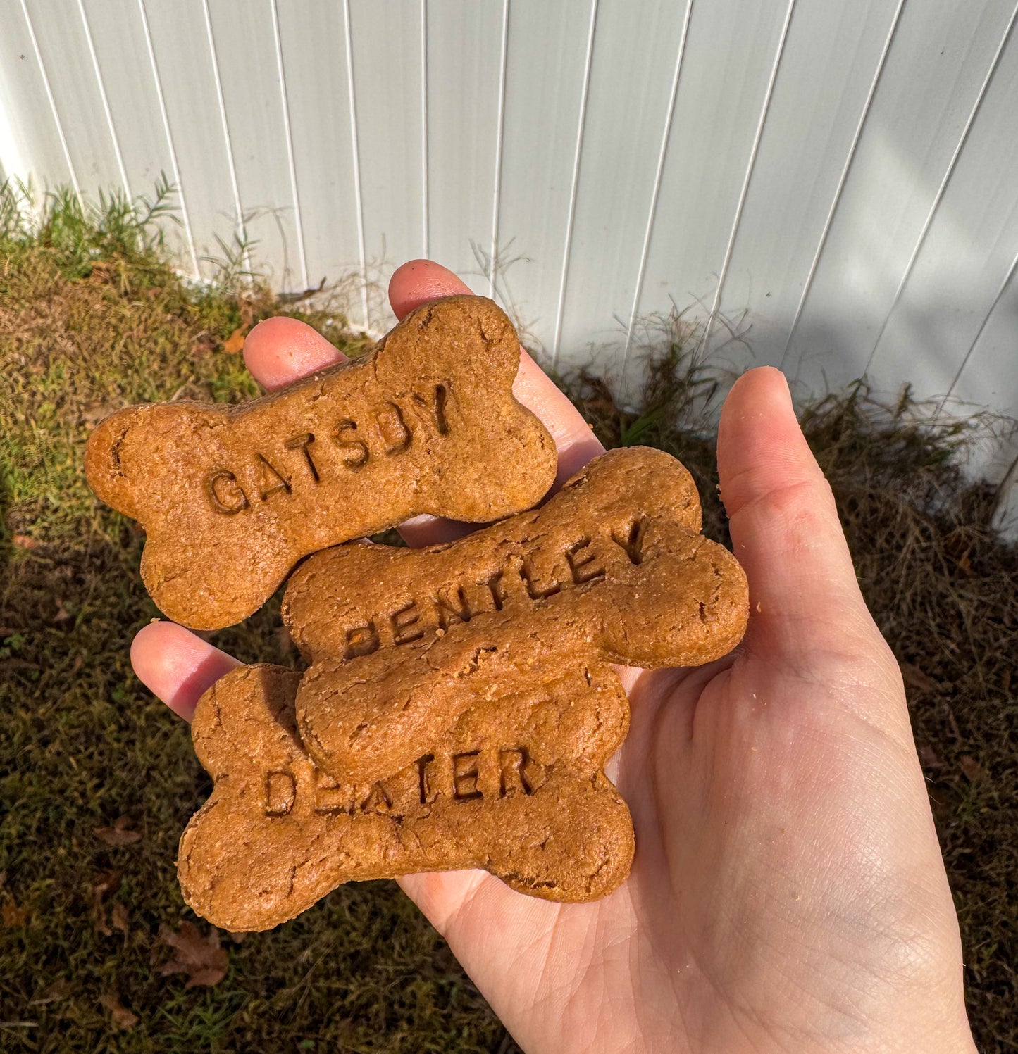 Personalized Peanut Butter Dog Treats with Name