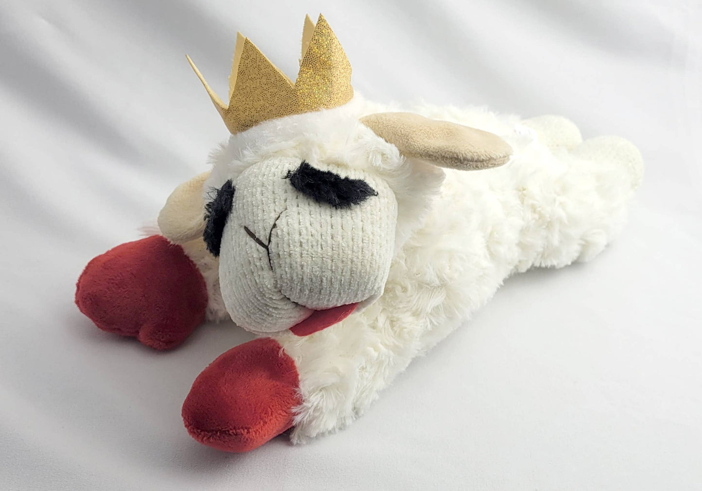 Lamb Chop Plush Dog Toy with Crown (10.5β)