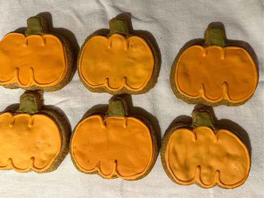 Pumpkin Shaped Dog Cookies