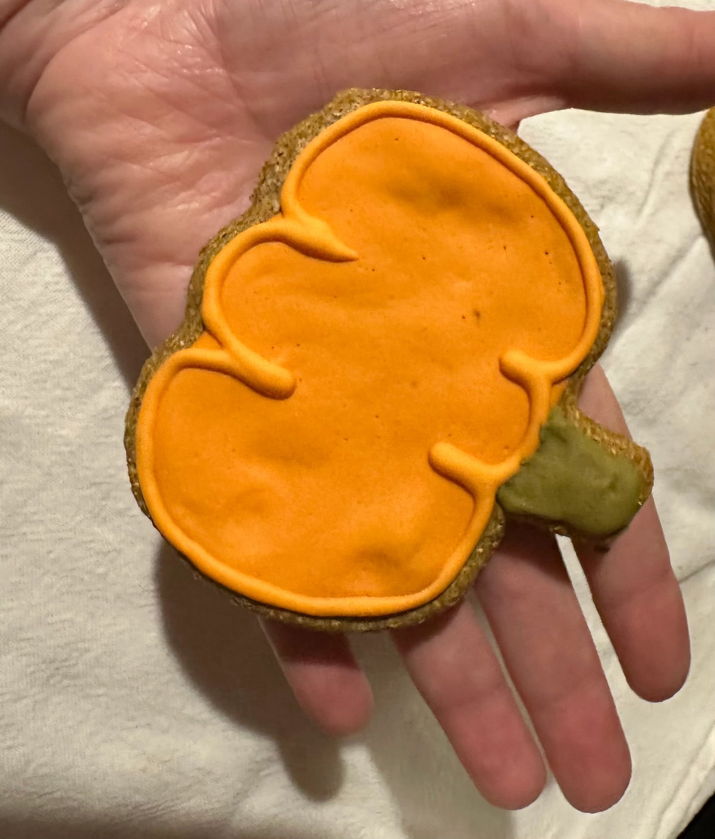 Pumpkin Shaped Dog Cookies