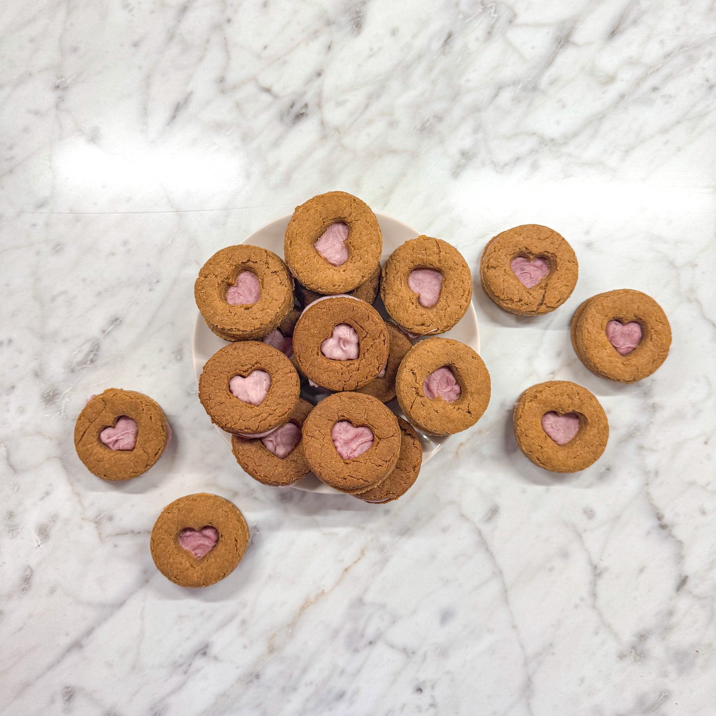 Peanut Butter Dog Treats – Valentine’s Day Sandwich Cookies