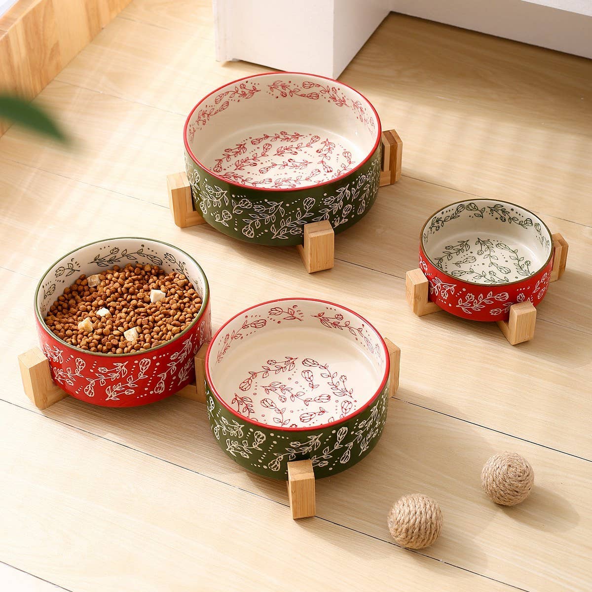 Boho Ceramic Elevated Bowl