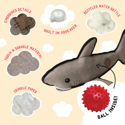 Shark Dog Toy (2-in-1)