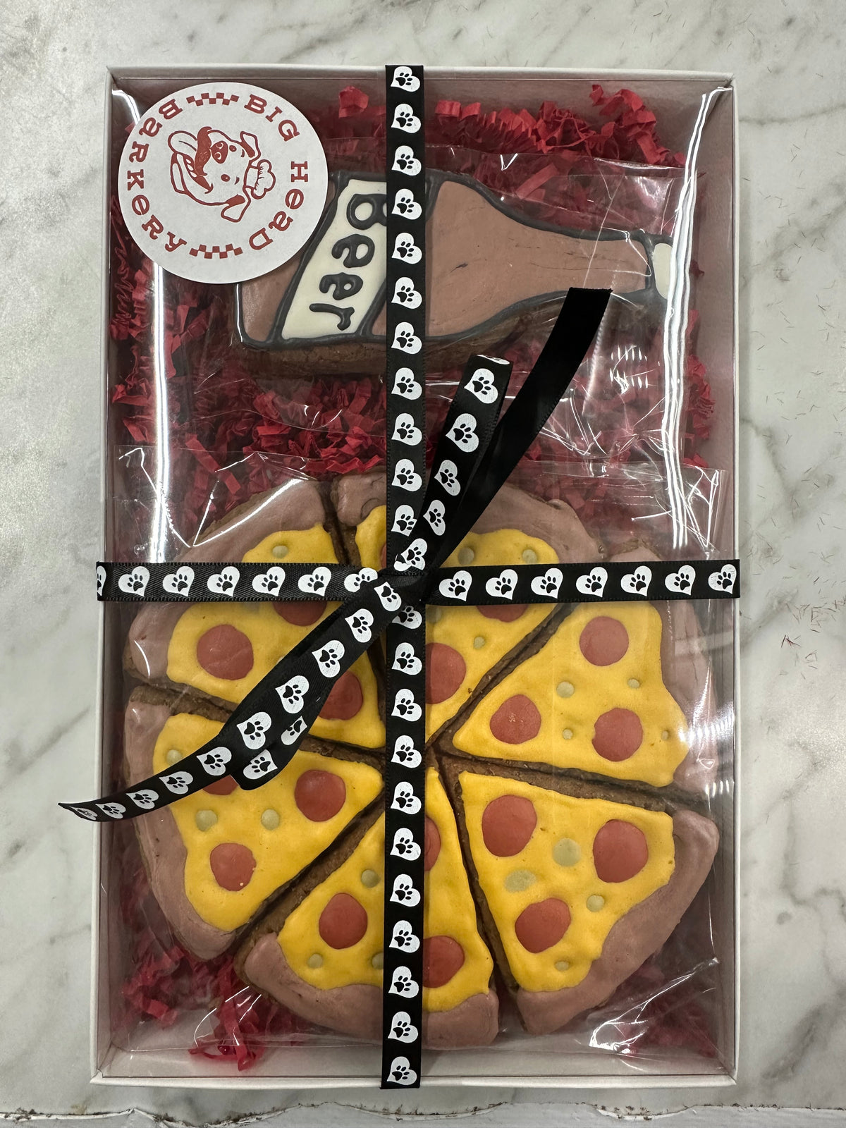 Pizza & Beer Dog Treat Gift Box