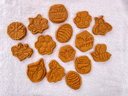 Peanut Butter Dog Treats – Buzzy Bee Shaped Cookies