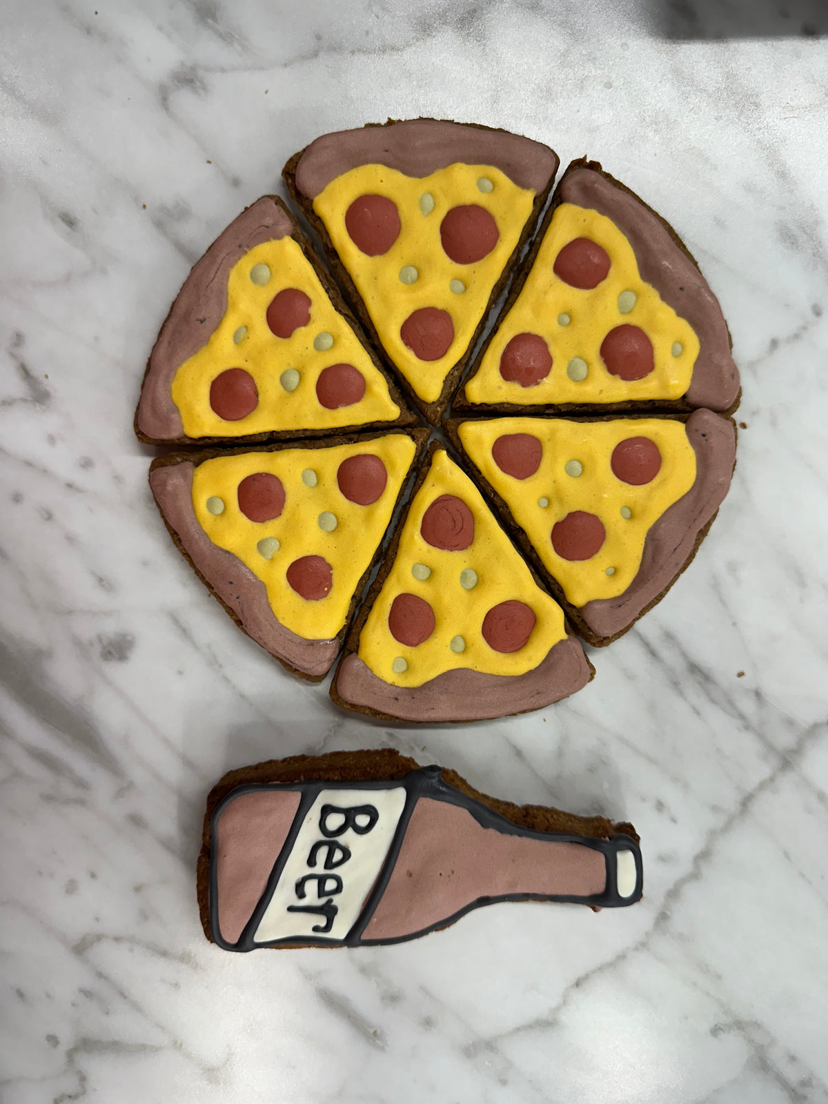 Pizza & Beer Dog Treat Gift Box