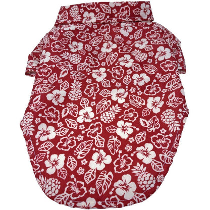 Doggie Design - Hawaiian Camp Shirt - Aloha Red