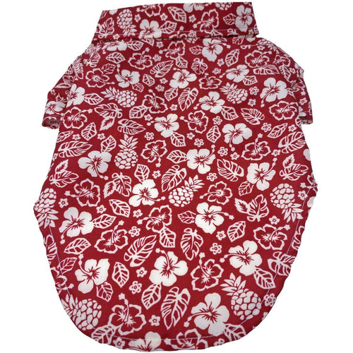 Doggie Design - Hawaiian Camp Shirt - Aloha Red