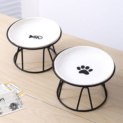 Paw Print Elevated Bowl