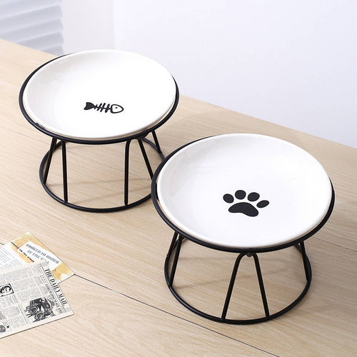 Paw Print Elevated Bowl
