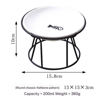 Paw Print Elevated Bowl
