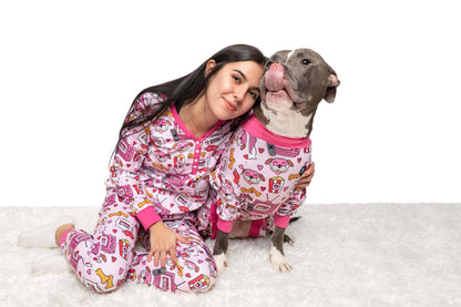 Pitflix & Chill Dog Pajamas – Pink