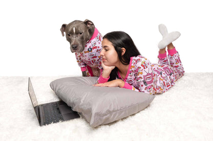 Pitflix & Chill Dog Pajamas – Pink
