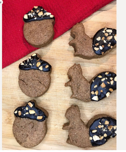 Squirrel & Acorn Peanut Butter Dog Treat Set