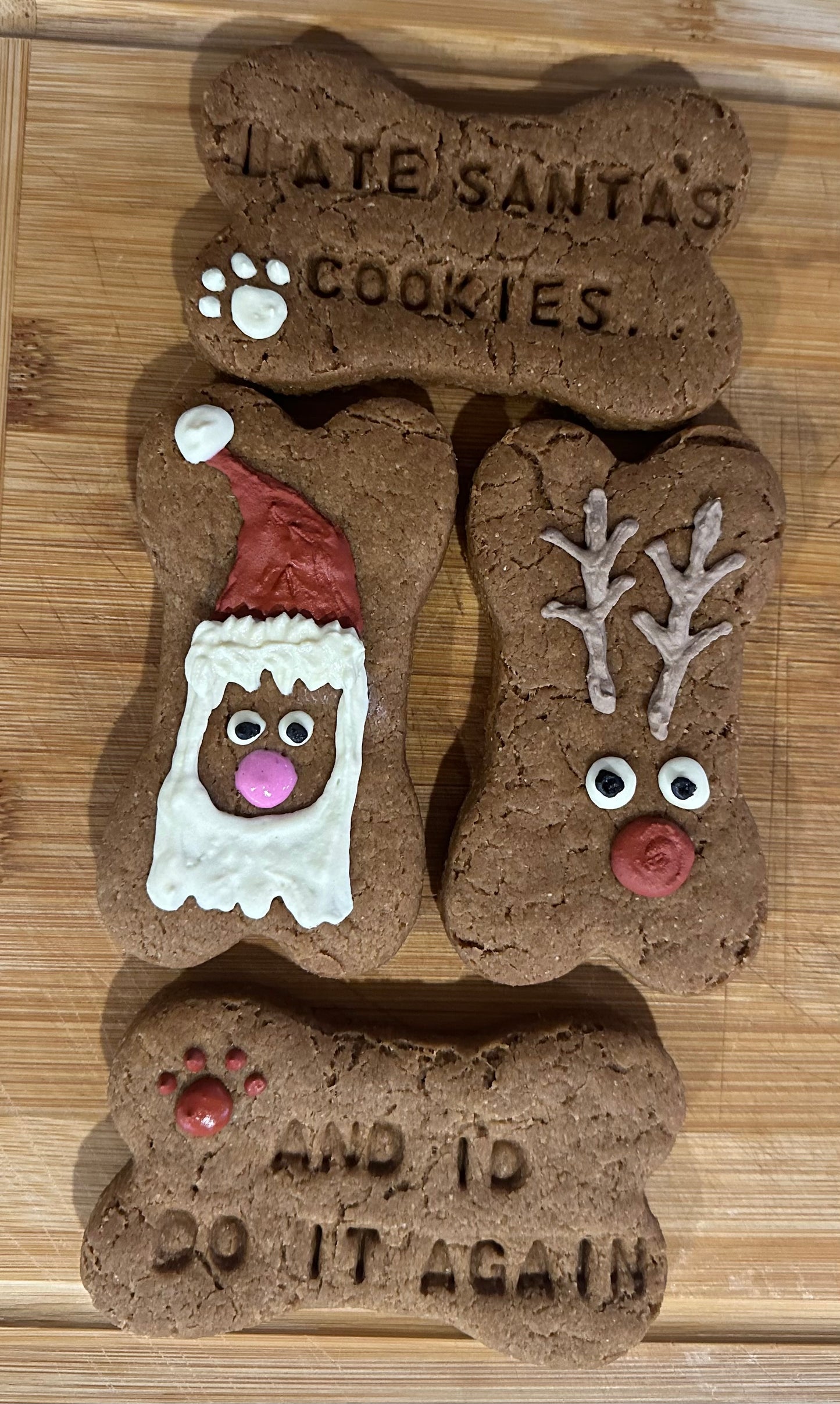 🎅 Christmas Dog Cookies – “I Ate Santa’s Cookies” Peanut Butter Treat Set, Holiday Dog Biscuits 🎄🐾