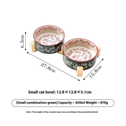 Boho Ceramic Elevated Bowl