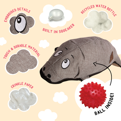 Manatee Dog Toy (2-in-1)