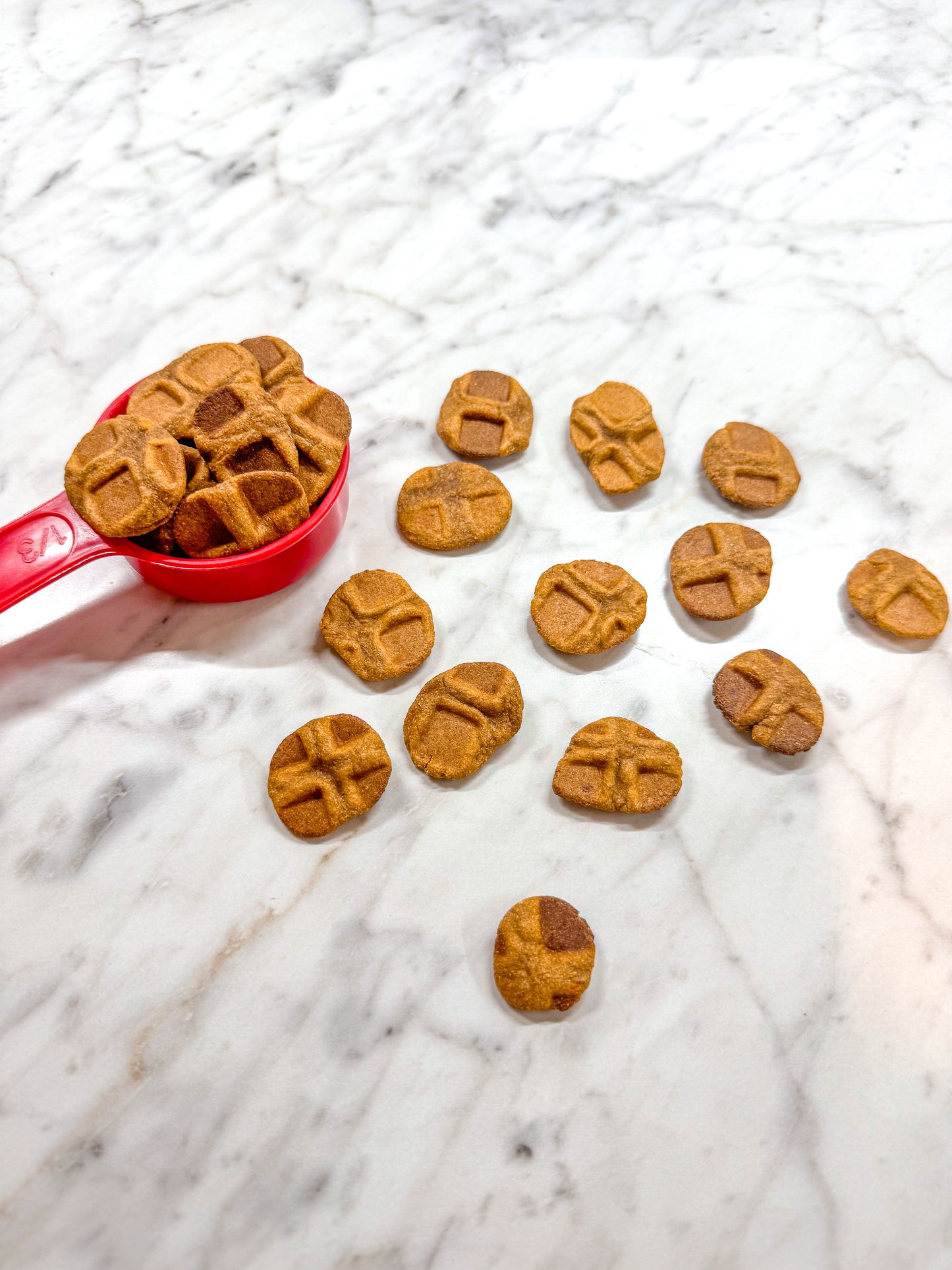 Sweet Potato Dog Treats – Crunchy Waffle Bite Biscuits