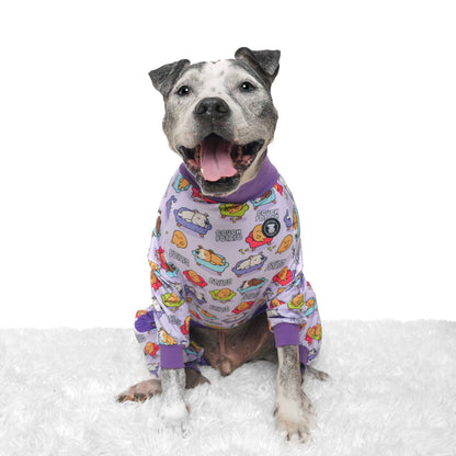 Couch Potato Dog Pajamas – Purple