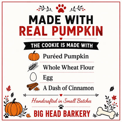 Handcrafted Real Pumpkin Dog Cookie – Gift Boxed