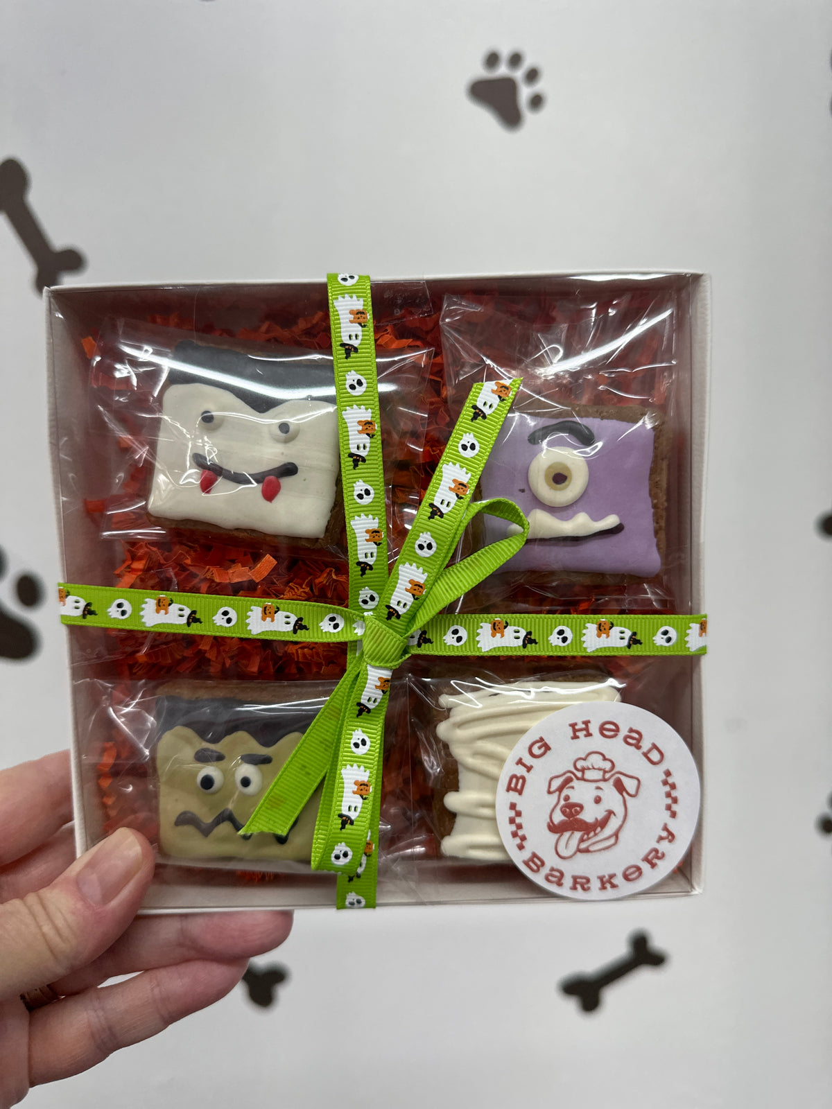 Mini Monster Face Halloween Dog Cookies