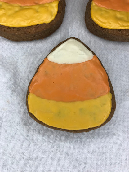 Peanut Butter Dog Treats – Candy Corn Inspired Fall Cookies