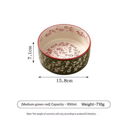 Boho Ceramic Elevated Bowl
