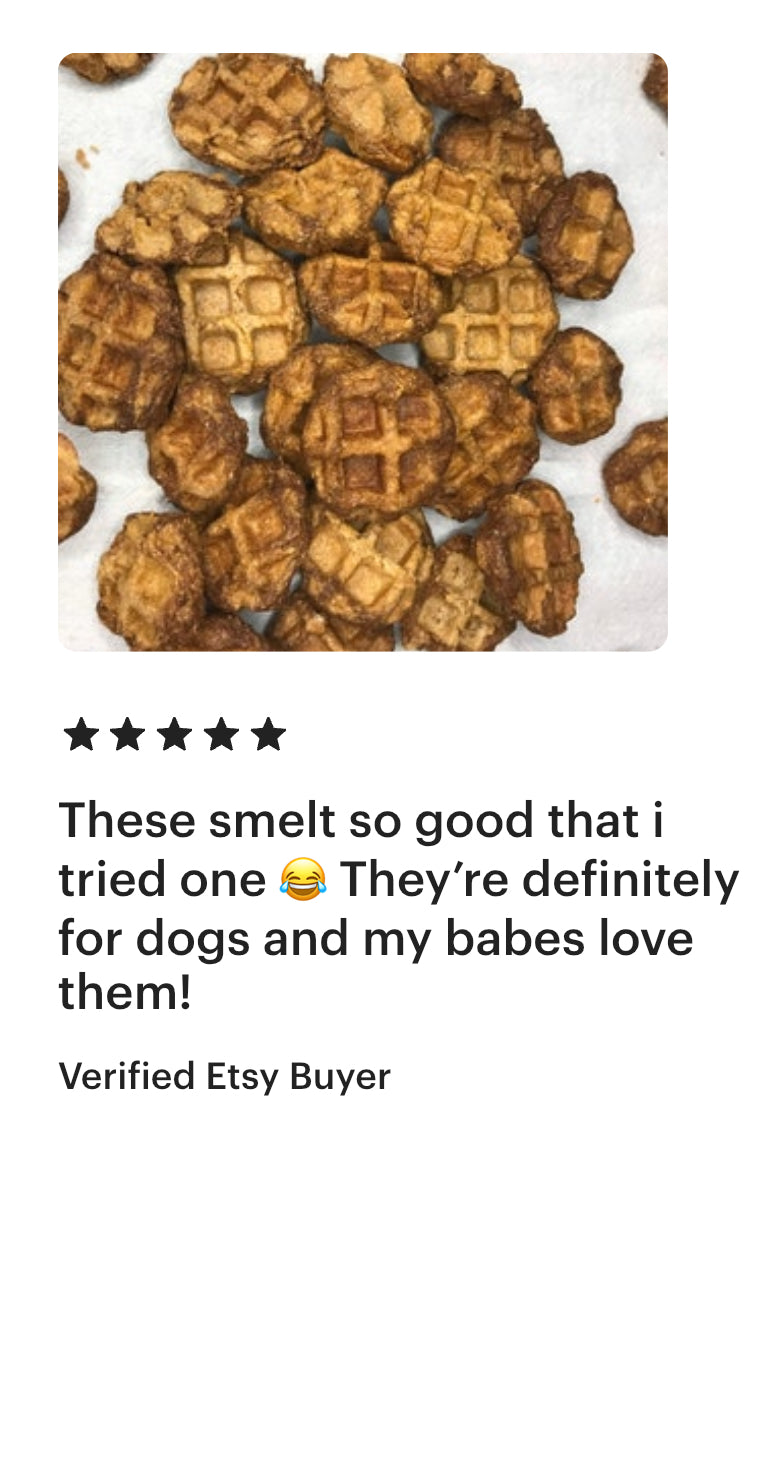 Sweet Potato Dog Treats – Crunchy Waffle Bite Biscuits