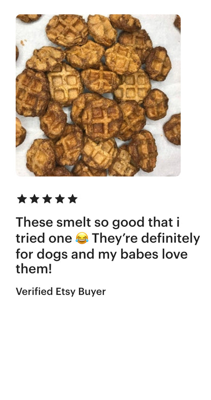 Sweet Potato Dog Treats – Crunchy Waffle Bite Biscuits