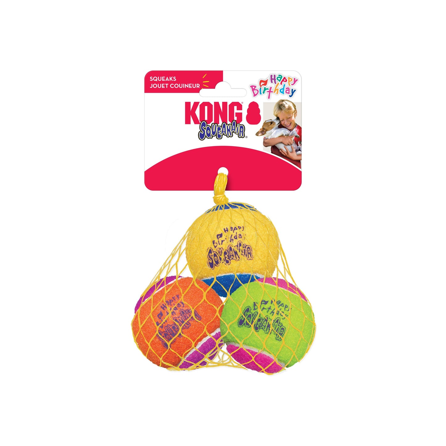 KONG SqueakAir Birthday Balls – Dog Fetch Toy