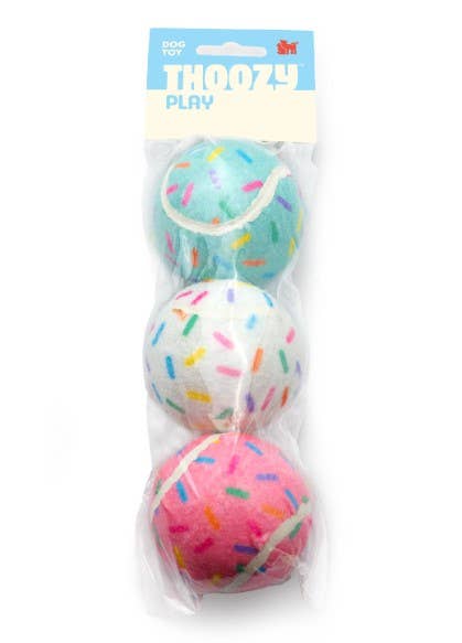 Birthday Sprinkle Tennis Balls – 3 Pack Fetch Toys