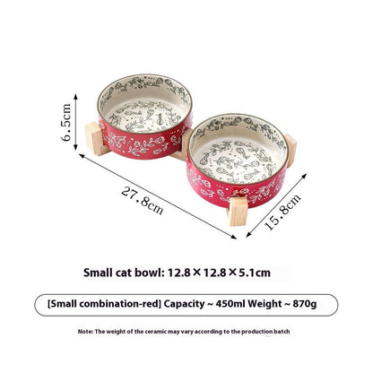 Boho Ceramic Elevated Bowl