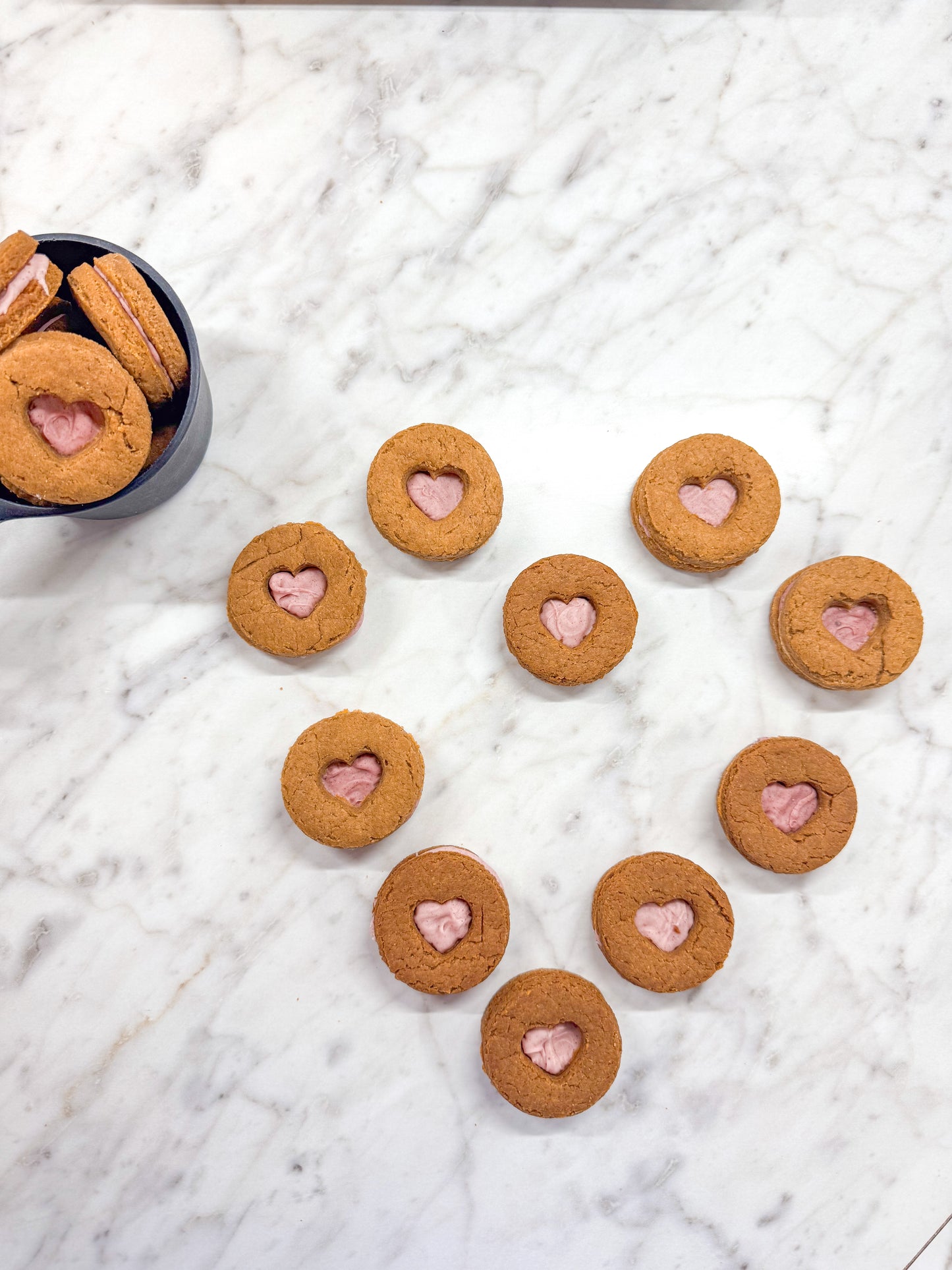 Peanut Butter Dog Treats – Valentine’s Day Sandwich Cookies