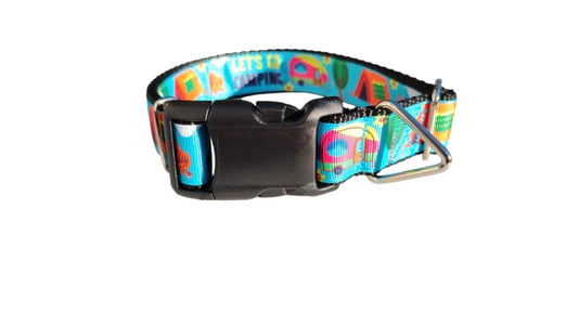 Let’s Go Camping Nylon Dog Collar