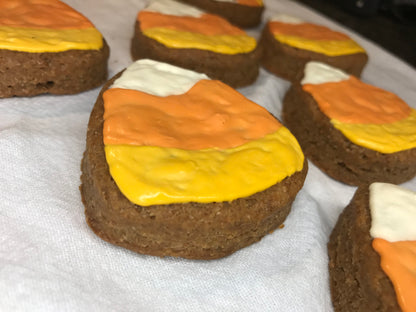 Peanut Butter Dog Treats – Candy Corn Inspired Fall Cookies