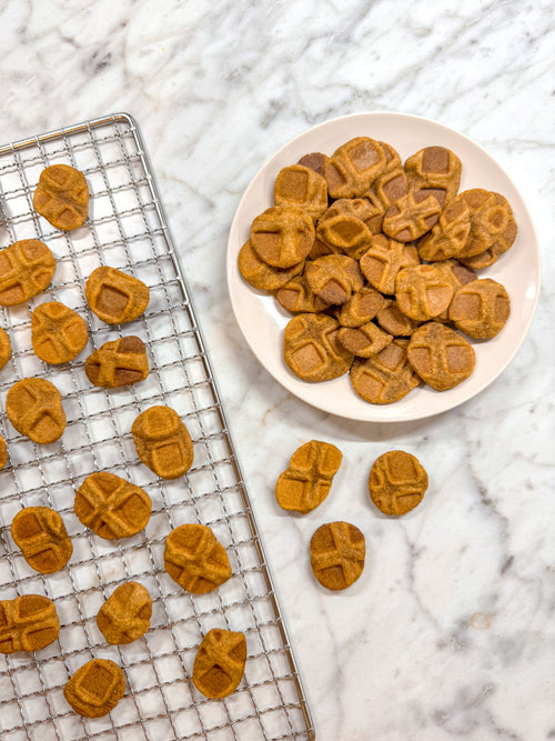 Sweet Potato Dog Treats – Crunchy Waffle Bite Biscuits