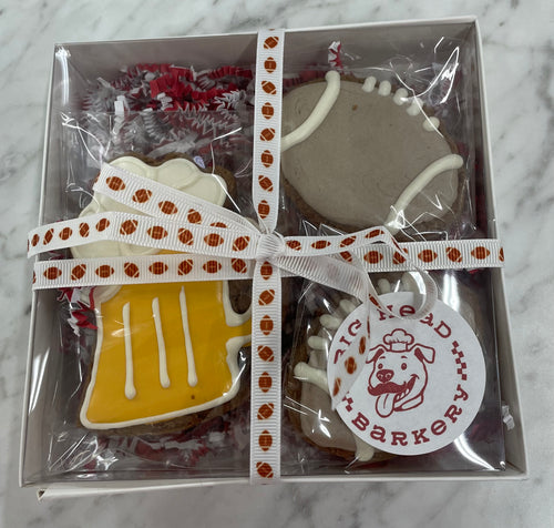 Football & Beer Dog Treat Gift Box