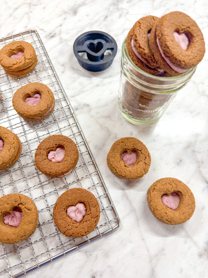 Peanut Butter Dog Treats – Valentine’s Day Sandwich Cookies