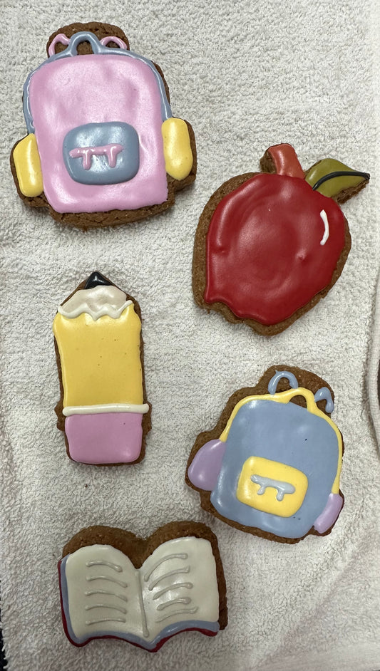 Back to School Peanut Butter Dog Cookies
